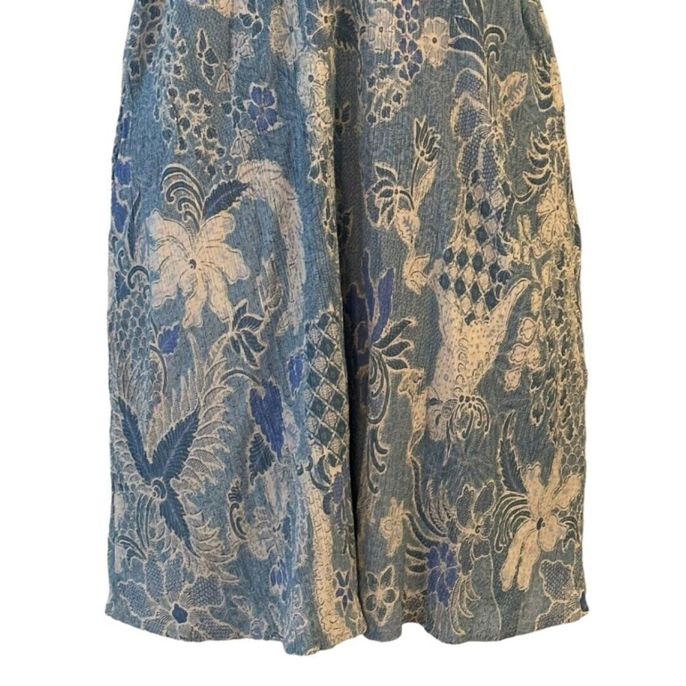 Abercrombie & Fitch Dress Small Cutout Ruffle Blue Floral Y2K 90s Fairy Coquette - Picture 5 of 16